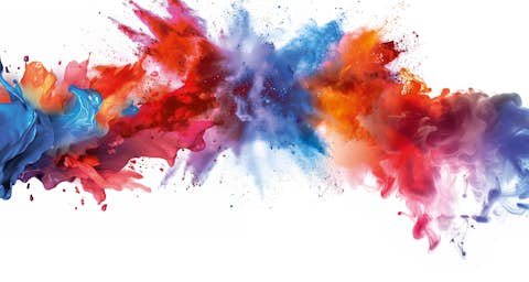 different coloured powder that splashes different coloured powder that splashes