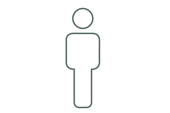 Icon Outline Human graygreen Icon Outline Human graygreen