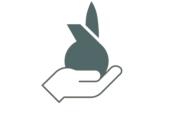 Icon Hand mit STOCKMEIER Kolben-Symbol graugrün Icon Hand mit STOCKMEIER Kolben-Symbol graugrün