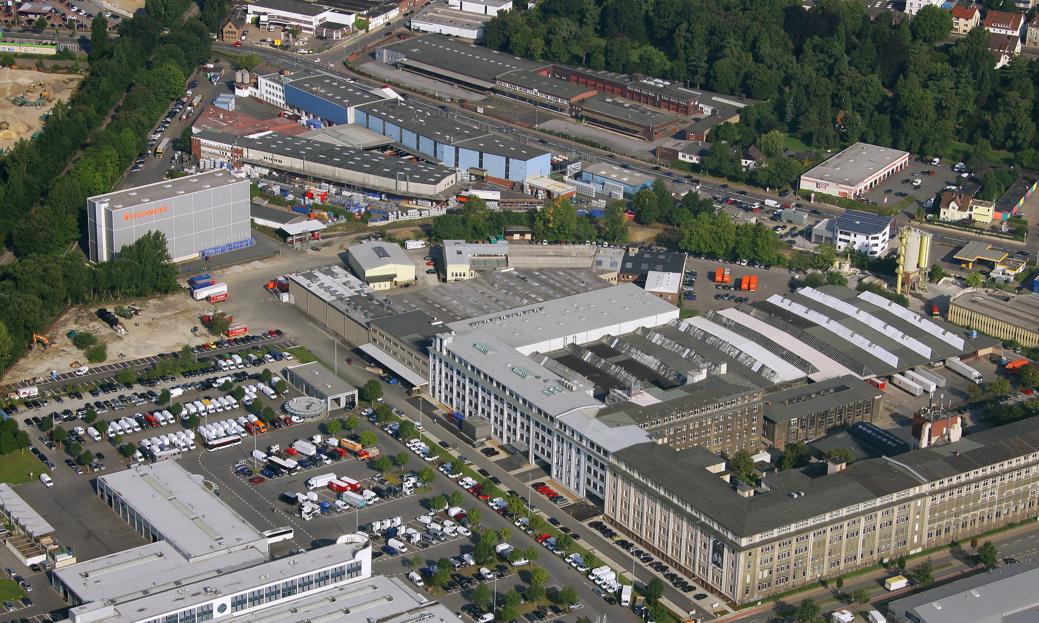Aerial view STOCKMEIER Bielefeld Aerial view of the STOCKMEIER Bielefeld plant