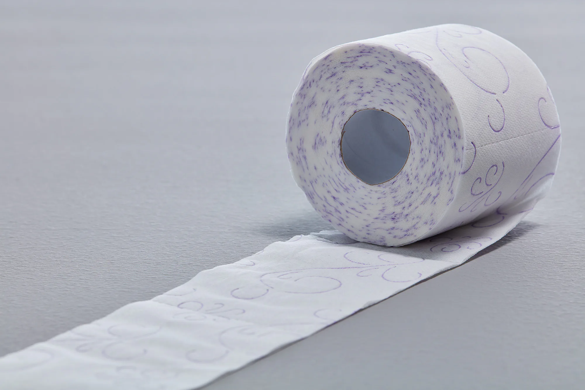 Seitenansicht Toilettenpapierrolle Seitenansicht Toilettenpapierrolle