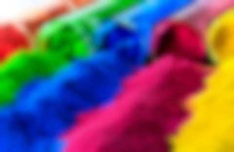 Test tubes with colored powder Test tubes with colored powder