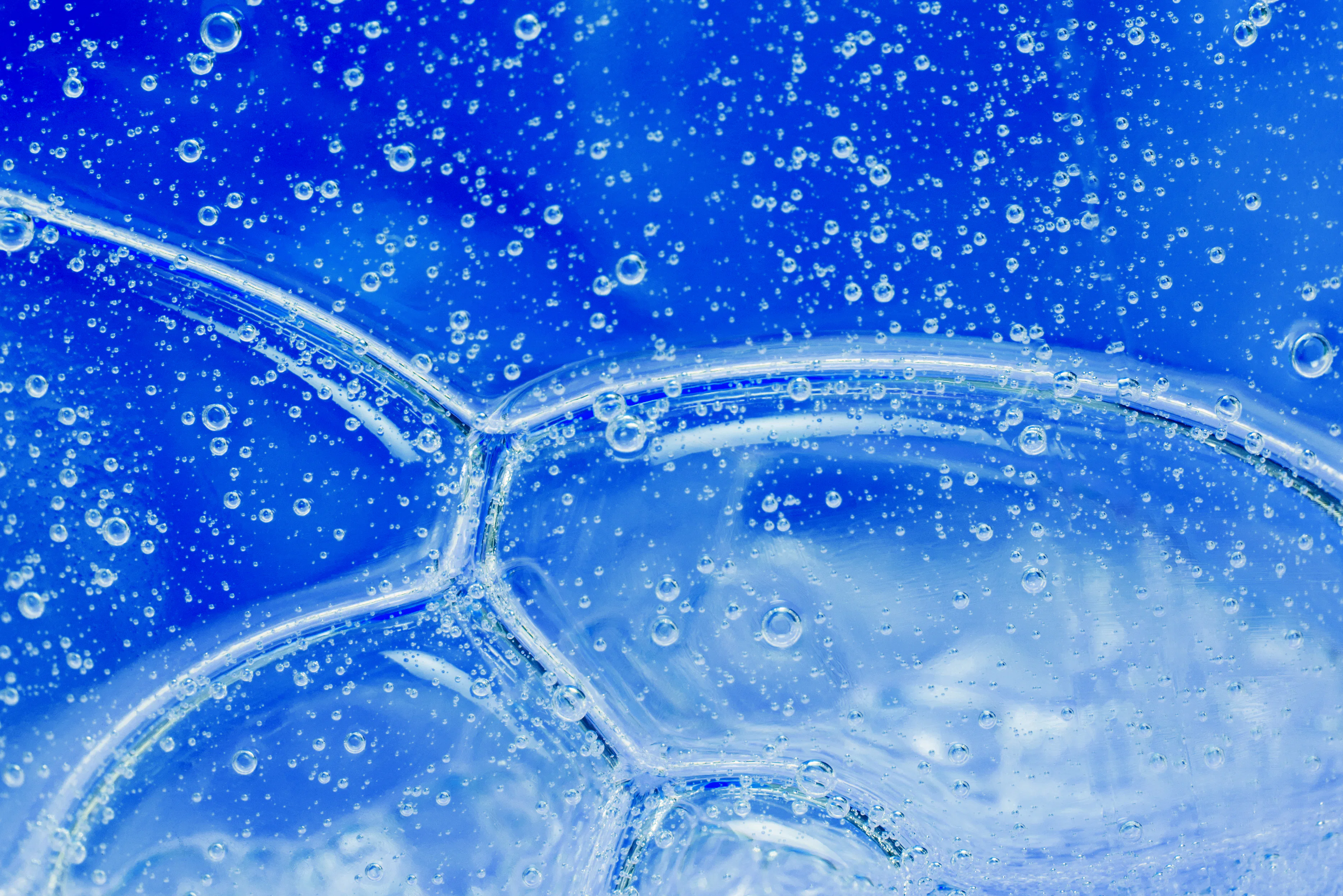 Foam on blue background Foam on blue background