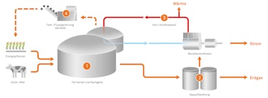 Biogas processing plants Processes of the biogas plants