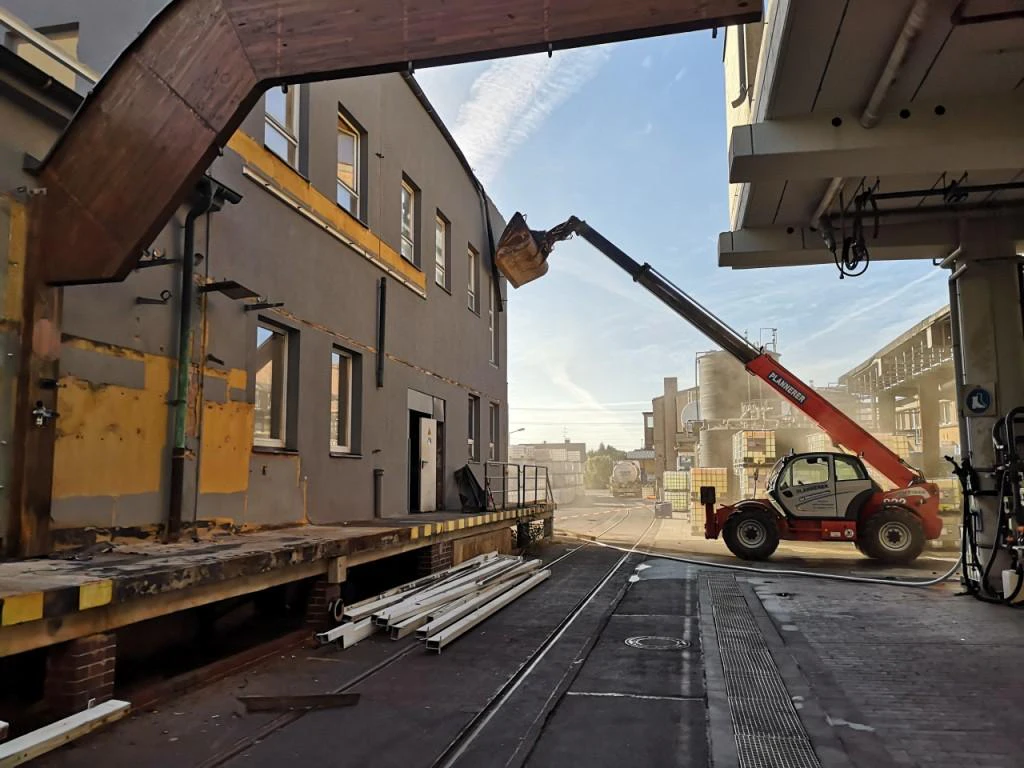 Excavator at work