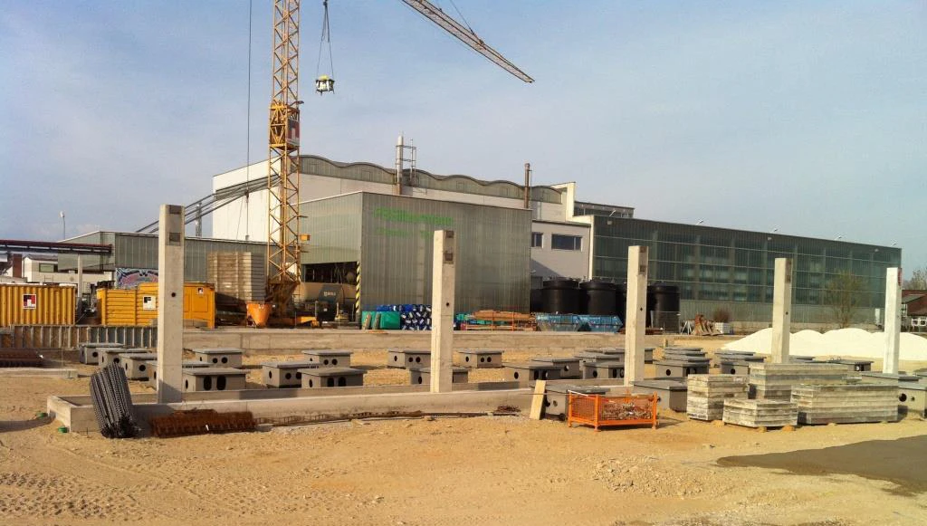 Construction site in Gablingen The picture shows the construction site where the underground tank farm was built in Gablingen.