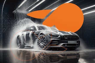 Car wash with foam and STOCKMEIER piston (KI generated) Car wash with foam and STOCKMEIER piston (KI generated)