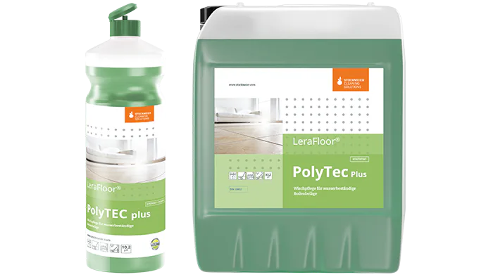 LeraFloor® PolyTEC plus 12x1l handle tip made of 100% recyclate, 10 litre canister LeraFloor® PolyTEC plus 12x1l handle tip made of 100% recyclate, 10 litre canister