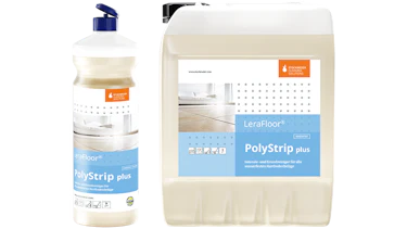 LeraFloor® PolyStrip plus 12x1l handle tip made of 100% recyclate, 10 litre canister LeraFloor® PolyStrip plus 12x1l handle tip made of 100% recyclate, 10 litre canister