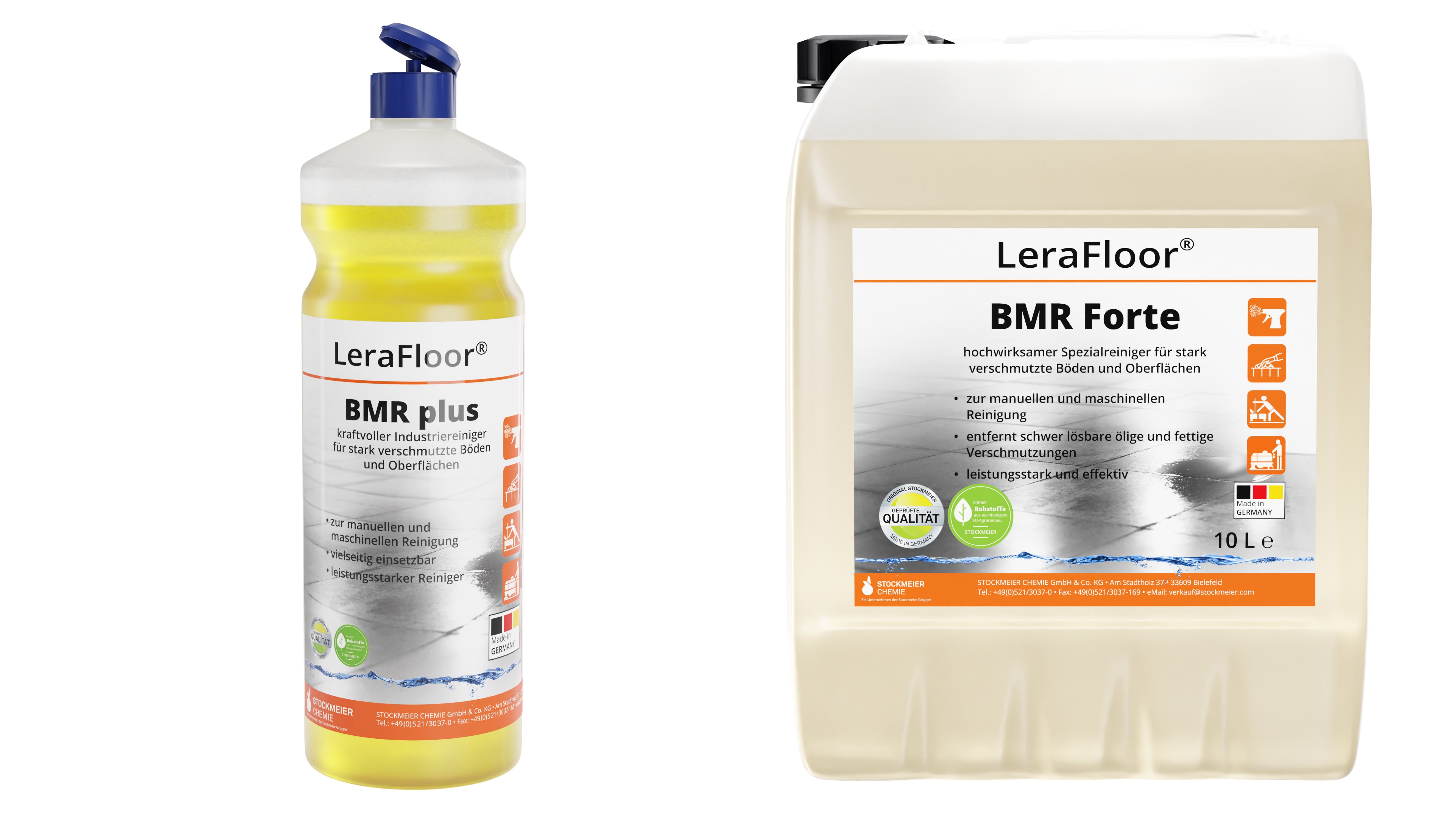 LeraFloor® BMR plus 12x1l handle tip made of 100% recyclate, 10 litre canister LeraFloor® BMR plus 12x1l handle tip made of 100% recyclate, 10 litre canister