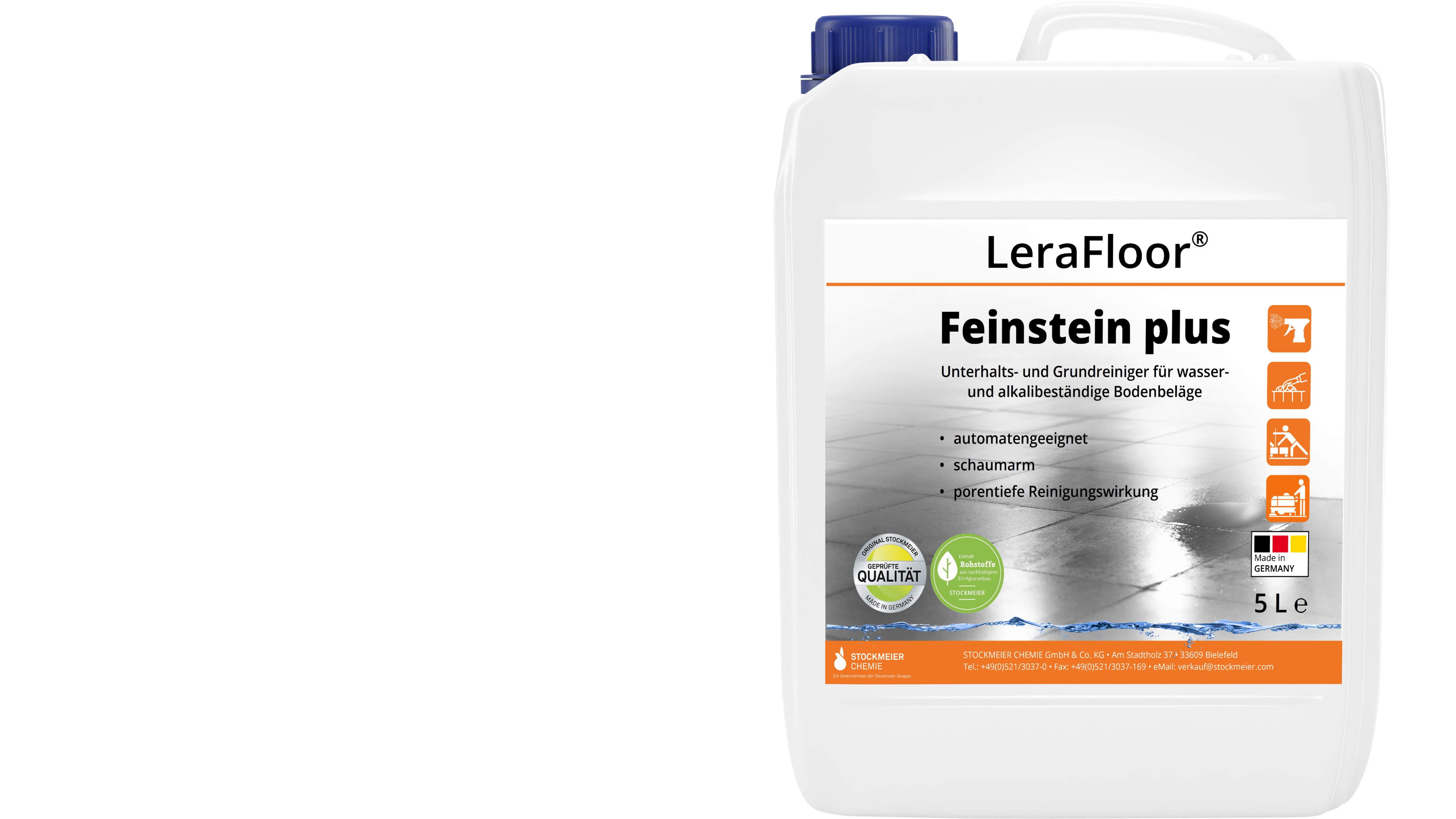 LeraFloor® Feinstein plus 5l canister with visual strip LeraFloor® Feinstein plus 5l canister with visual strip