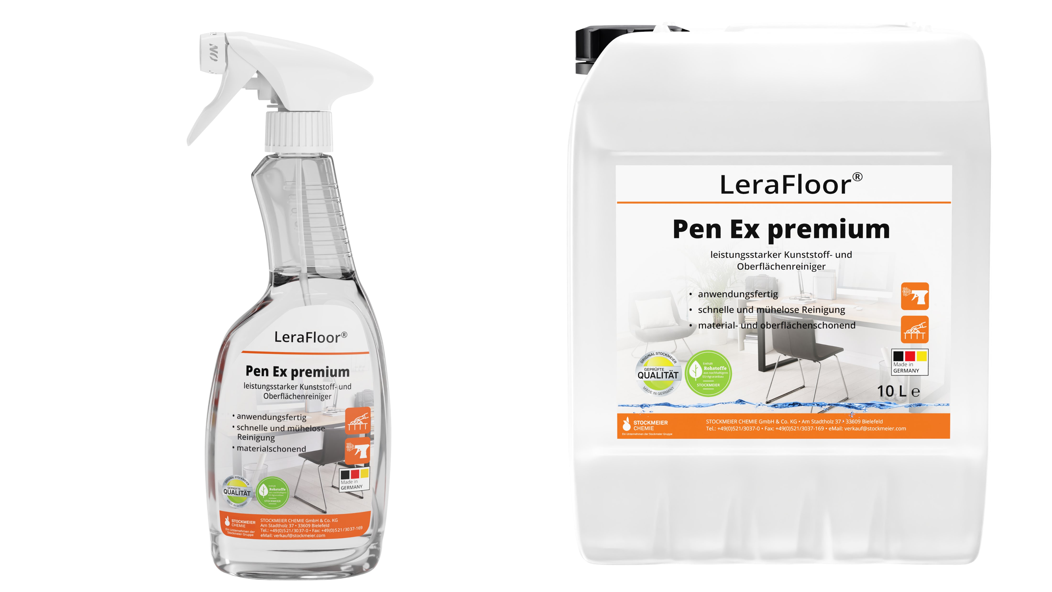 LeraFloor® Pen Ex premium 12x0,5l spray bottle, 10 litre canister LeraFloor® Pen Ex premium 12x0,5l spray bottle, 10 litre canister
