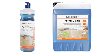 LeraFloor® PolyTEC plus 12x1l handle tip made of 100% recyclate, 10 litre canister LeraFloor® PolyTEC plus 12x1l handle tip made of 100% recyclate, 10 litre canister