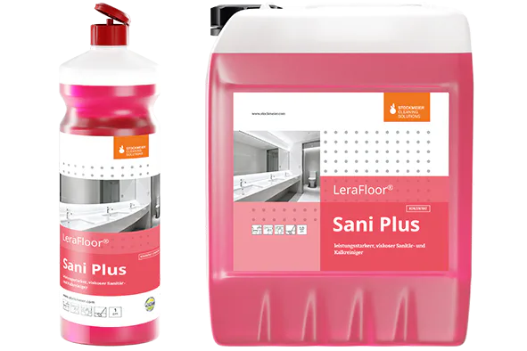LeraFloor® Sani Plus 12x1l handle tip made of 100% recyclate, 10 litre canister LeraFloor® Sani Plus 12x1l handle tip made of 100% recyclate, 10 litre canister
