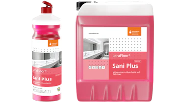LeraFloor® Sani Plus 12x1l handle tip made of 100% recyclate, 10 litre canister LeraFloor® Sani Plus 12x1l handle tip made of 100% recyclate, 10 litre canister