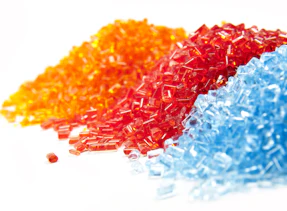 Colorful plastic granules Colorful plastic granules