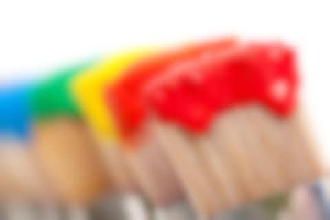 Brushes with paint Brushes with paint