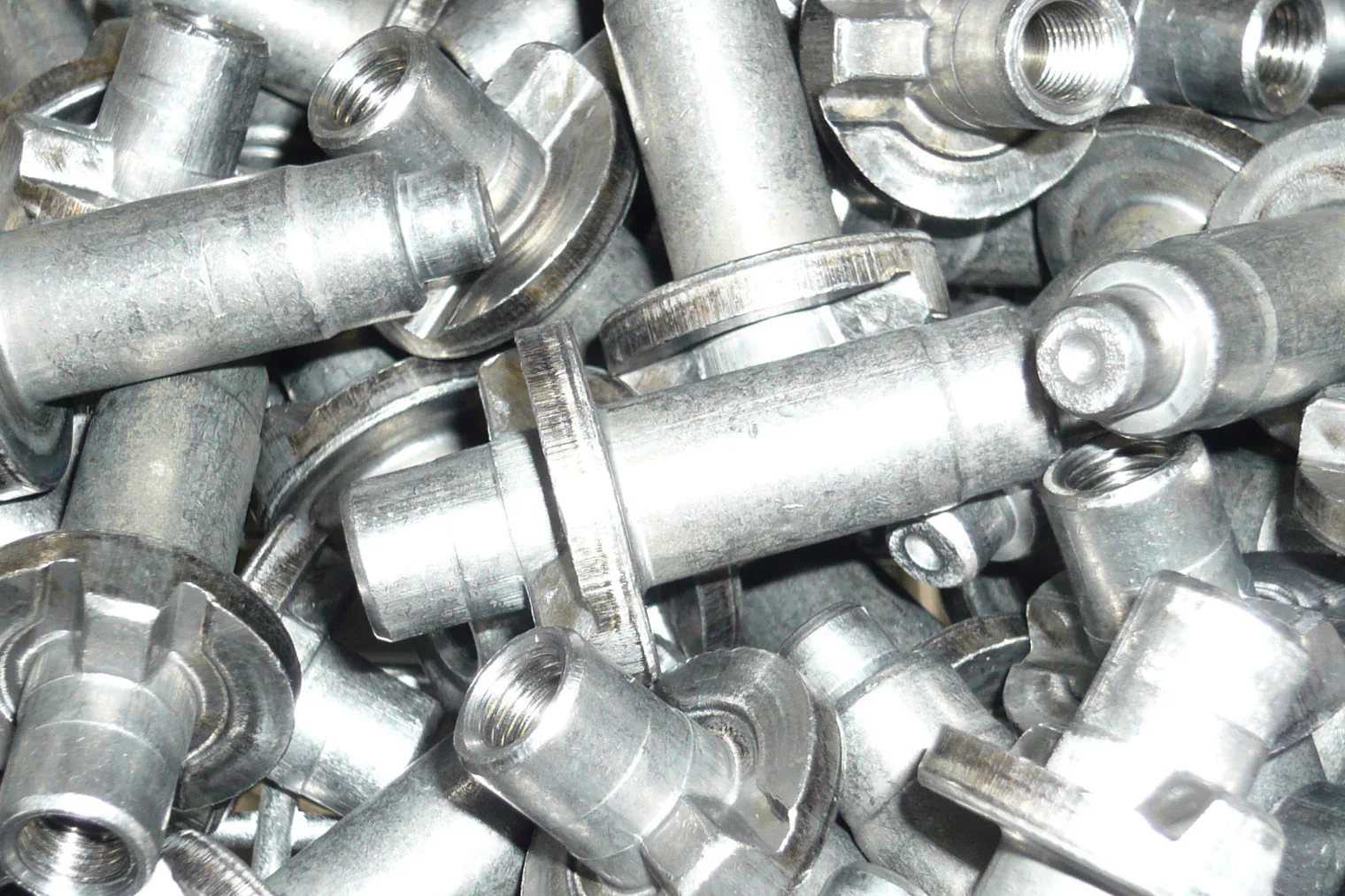 Cleaned Components Close-up of many cleaned components