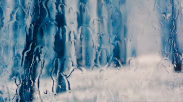 Wasser Wassertropfen auf Glas