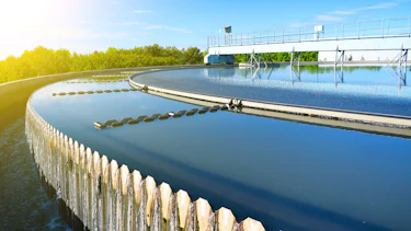 Modern urban wastewater treatment plant. Modern urban wastewater treatment plant.