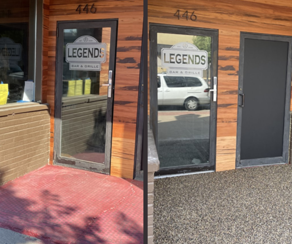 Legends Restaurant before and after