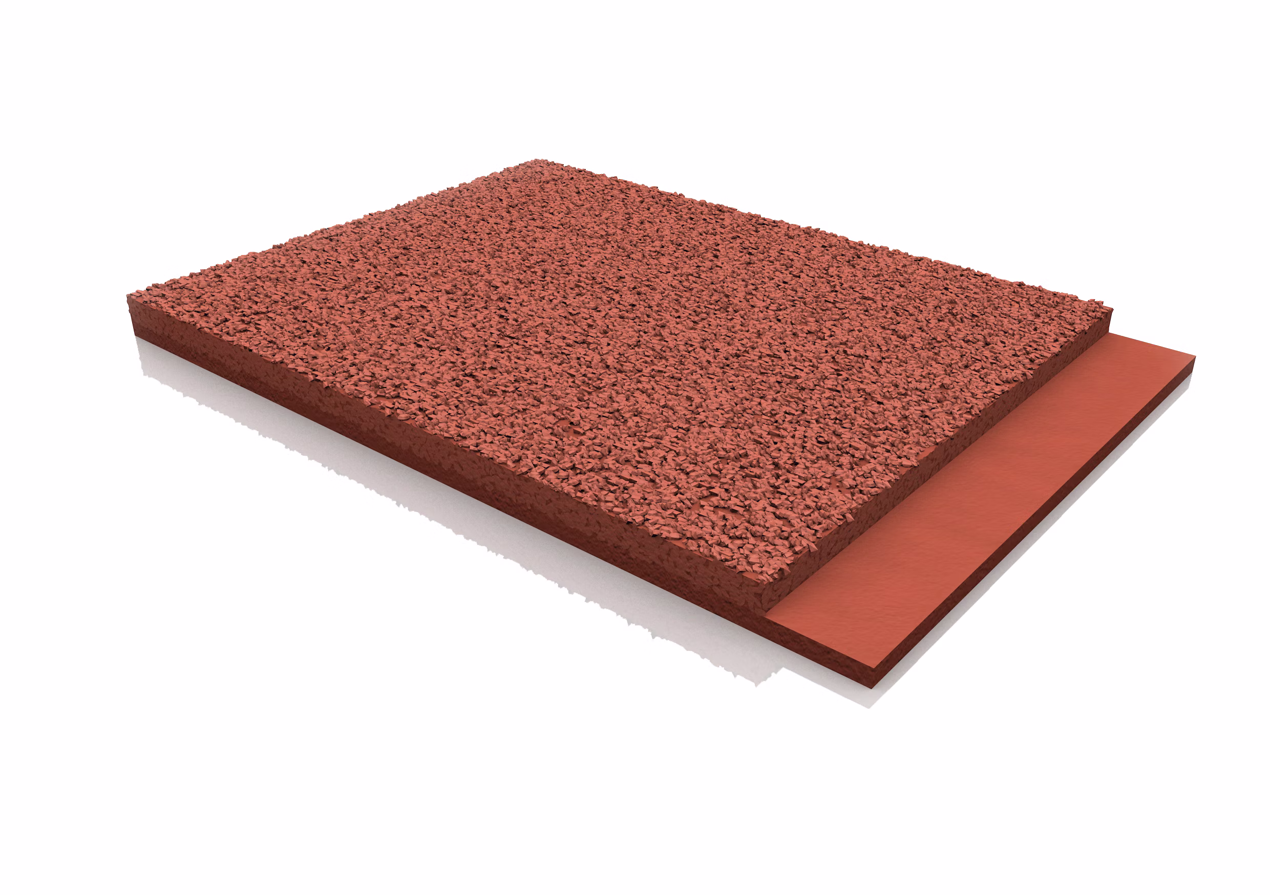 Stobiplay - Water impermeable, textured system Water impermeable, textured rubber and polyurethane system sample