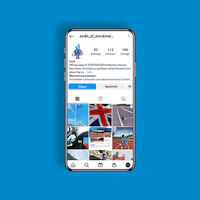 Stobis Instagramseite auf einem Smartphone